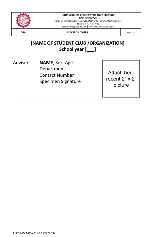 Proposed Plan of Activities